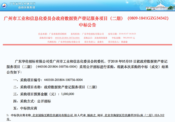永乐高ylg888888中标广州政府数据资产登记项目.jpg